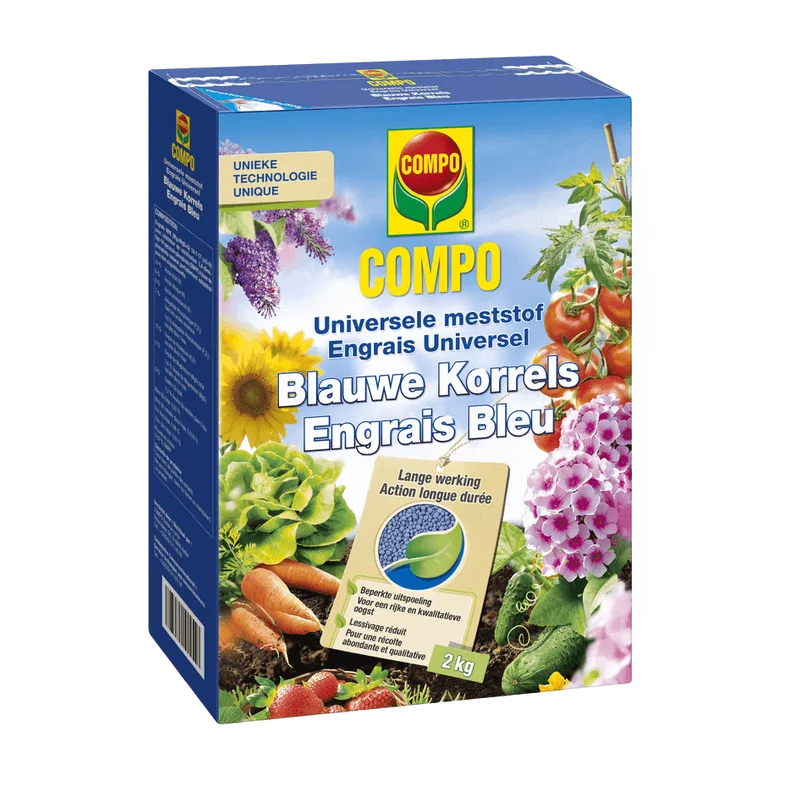 COMPO Blauwe Korrels – universele meststof, doos 2 kg