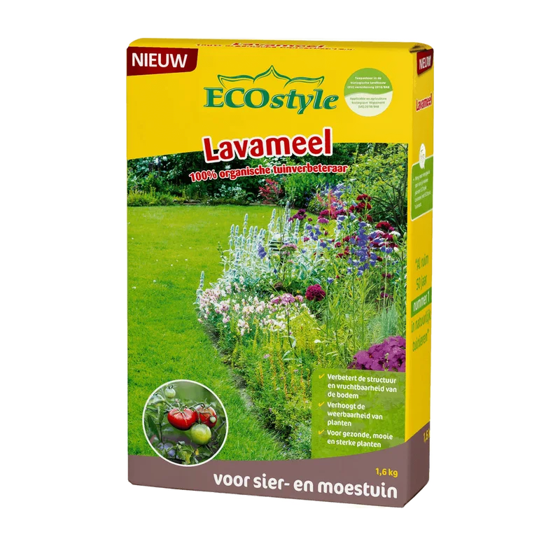 ECOstyle Lavameel – fijn gemalen lava voor bodem en blad 1,6 kg
