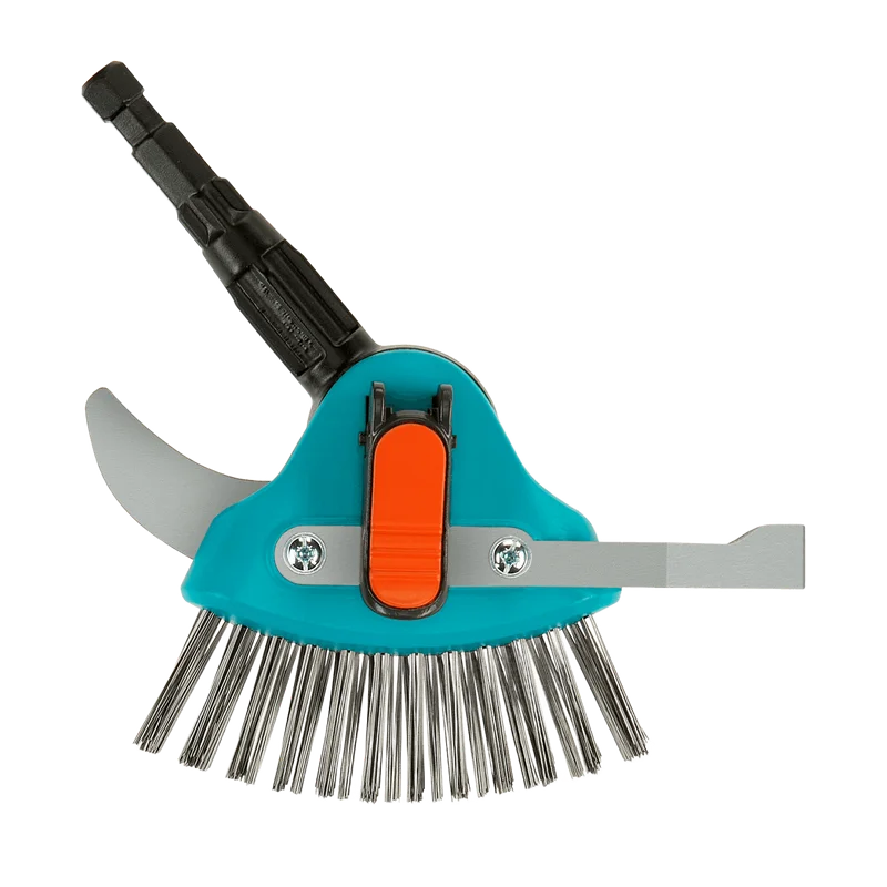 GARDENA combisystem 3in1 Voegenkrabber/borstel – mes, beugel, borstel