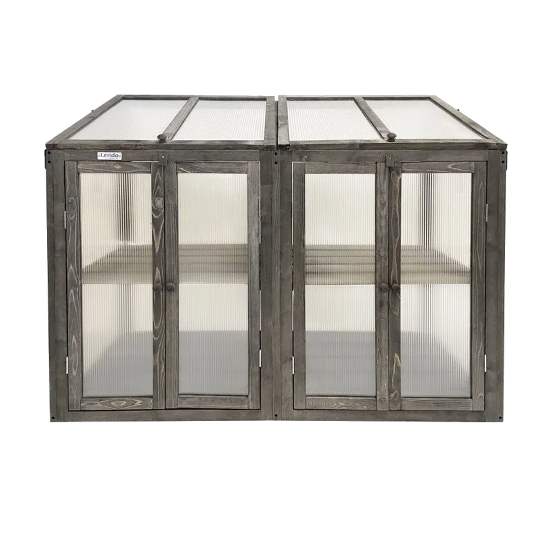 Lendo Online Kweekkas vurenhout – 120 x 49 x 97,5 cm, grijs