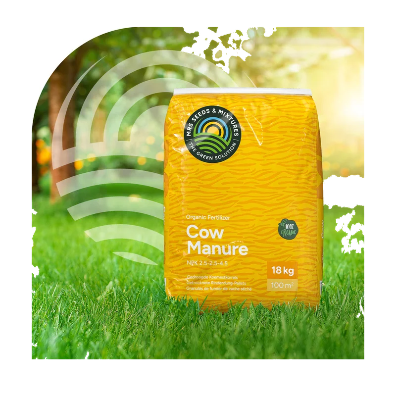 MRS Cow Manure gedroogde koemestkorrels – 18 kg voor 100 m²
