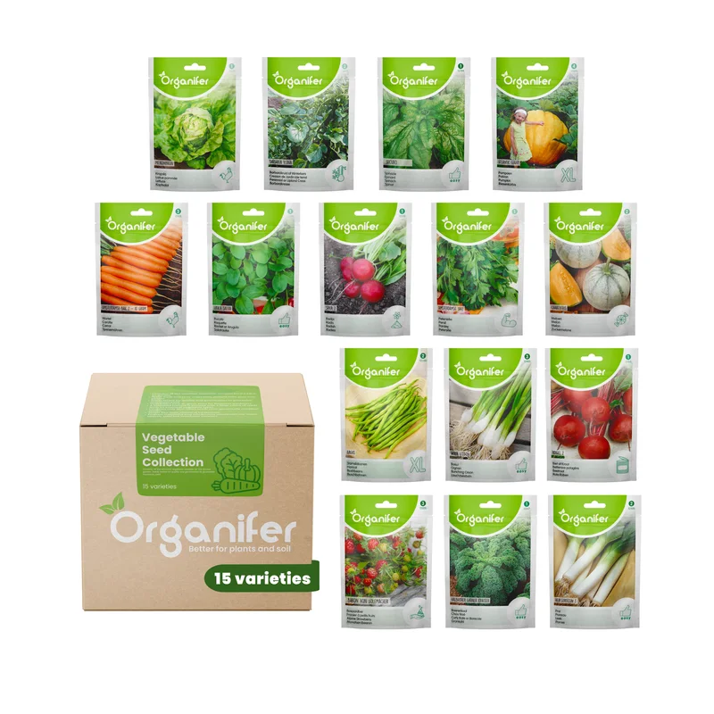 Organifer Groentezaden pakket – 15 essentiële soorten