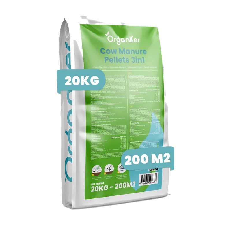 Organifer Koemestkorrels 3in1 – met lavameel 20 kg voor 200 m²