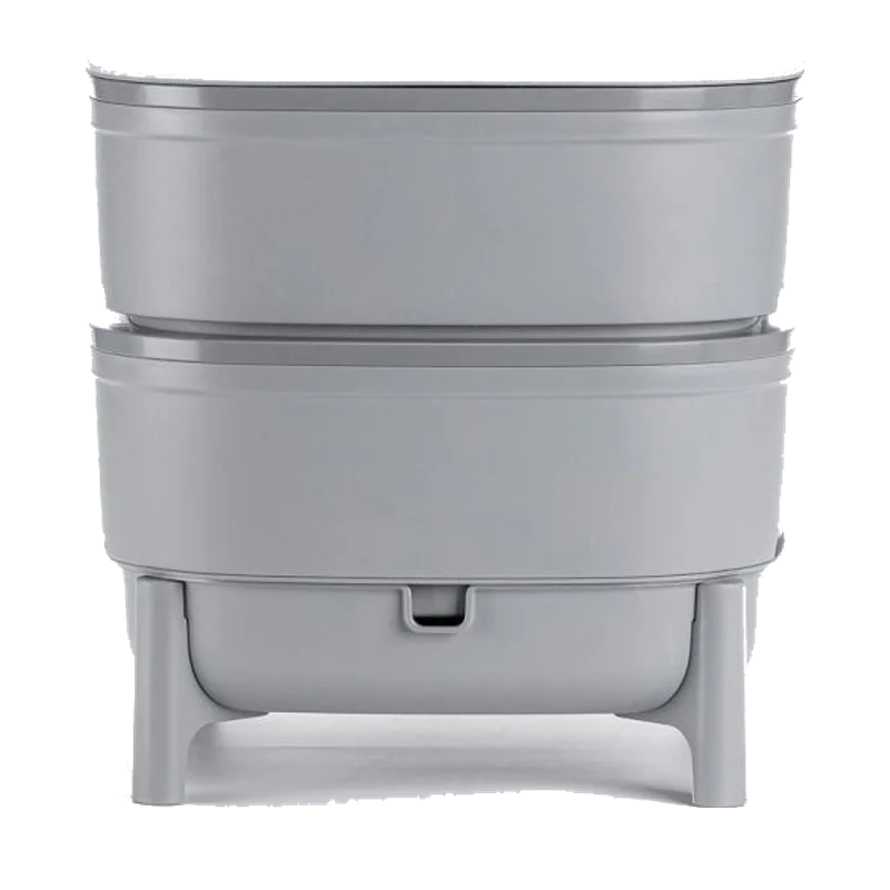 Plastia wormcompostbak – 2 x 15 liter, grijs gerecycled
