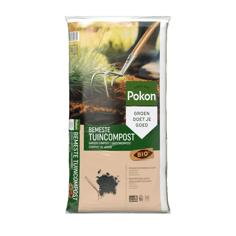 Pokon Bio Bemeste Tuincompost – 20 liter, turfvrij