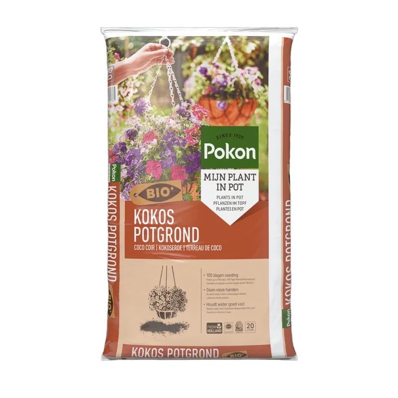 Pokon Bio Kokos Potgrond – turfvrij op kokosbasis, 20 liter