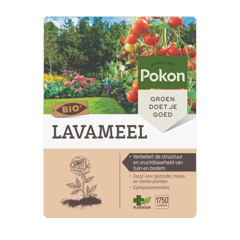 Pokon Bio Lavameel – gemalen lavasteen voor grond en compost