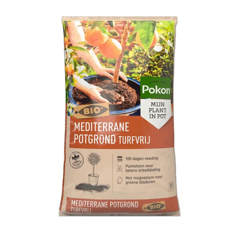 Pokon Bio Mediterrane Potgrond – turfvrij met puimsteen, 30 liter