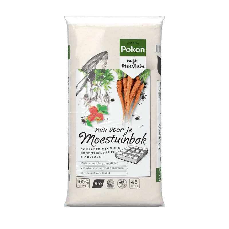 Pokon Bio Mix voor je Moestuinbak – turfvrij, 45 liter