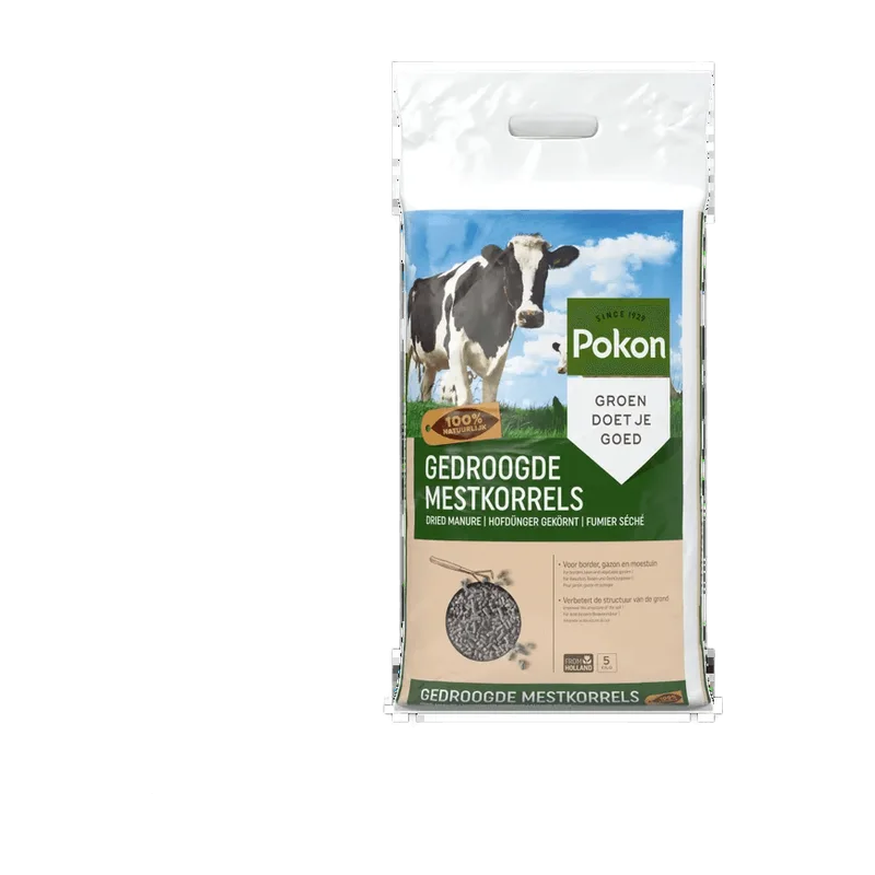 Pokon Gedroogde Mestkorrels – 5 kg, voor 10 tot 40 m²