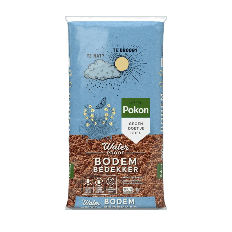 Pokon Waterproof Bodembedekker – gekleurde houtvezels, 45 liter
