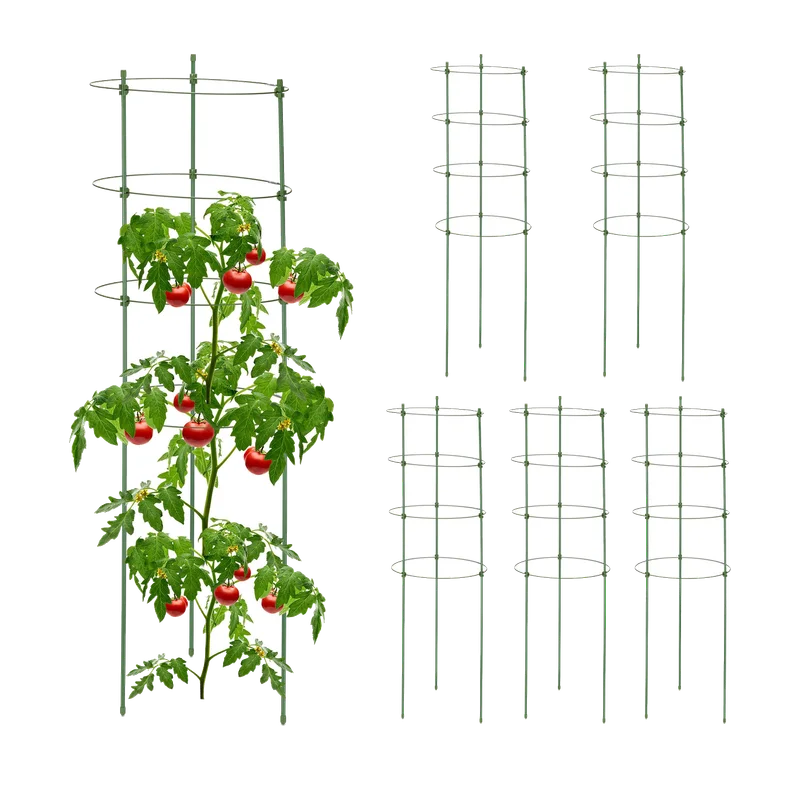 Relaxdays Plantensteun 90 cm – set van 6 tomatensteunen