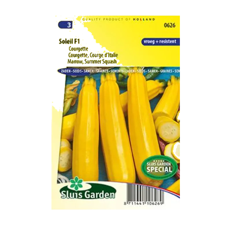 Sluis Garden Courgette Soleil F1 – gele courgette zonder ranken