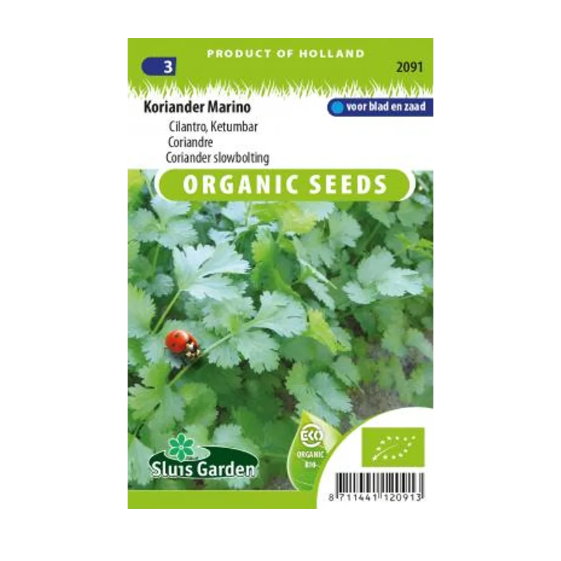 Sluis Garden Koriander Marino – biologisch kruidenzaad