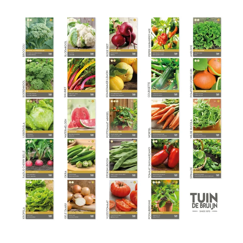 Tuin de Bruijn Groentezadenpakket – 24 zakjes groentezaden