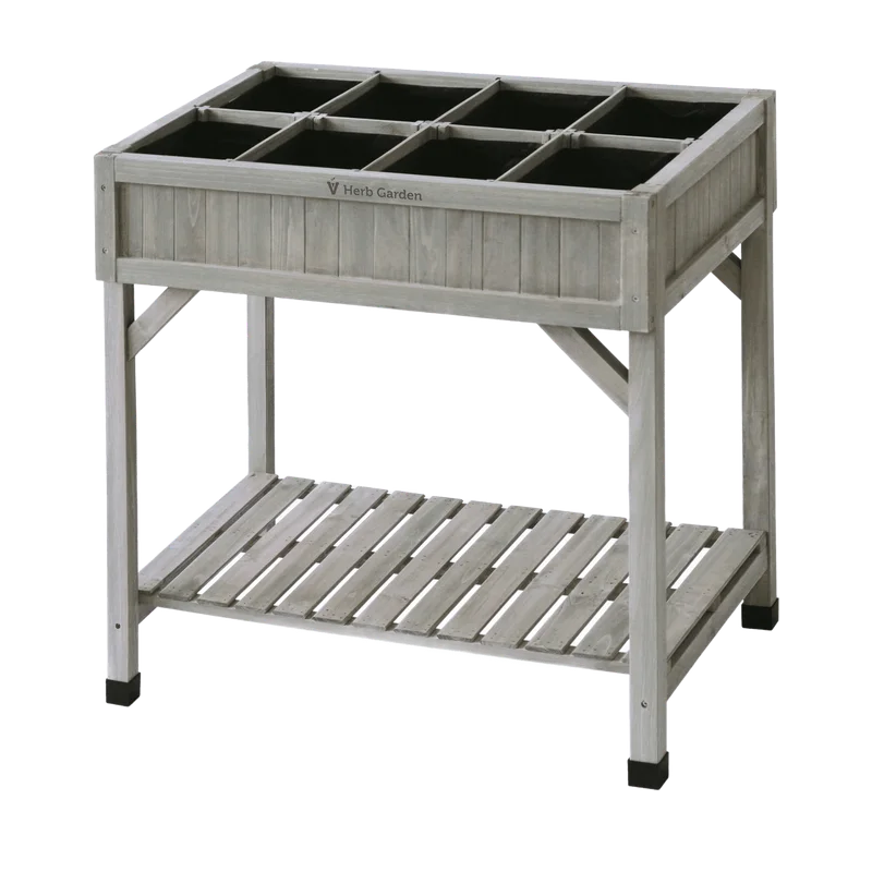 VegTrug Herb Garden kruidenkweektafel – 8 vakken, Grey Wash