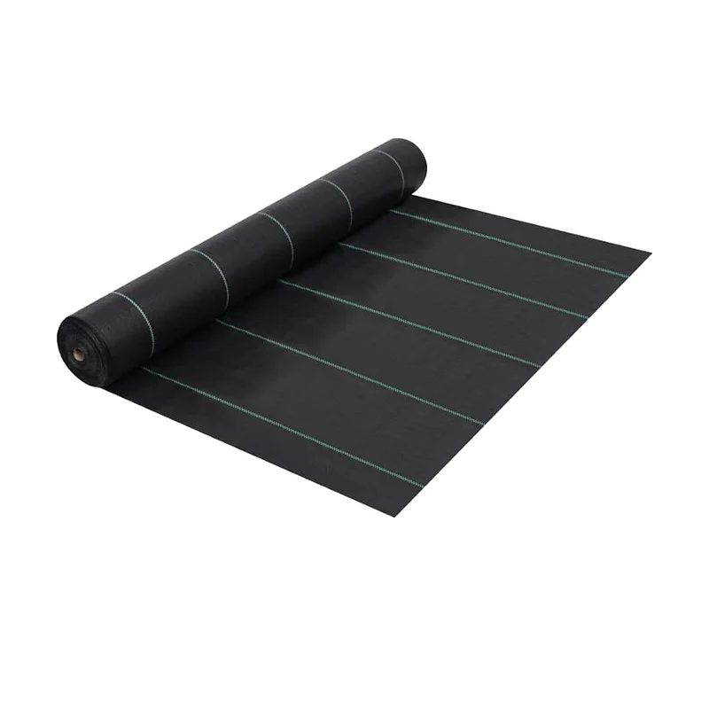 vidaXL Worteldoek – 1 x 25 m, zwart polypropyleen