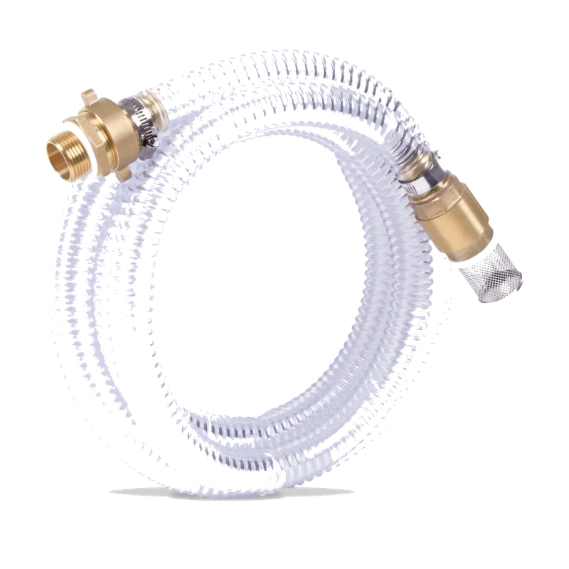 VONROC Aanzuigslang set 4 m x 25 mm – met messing voetklep