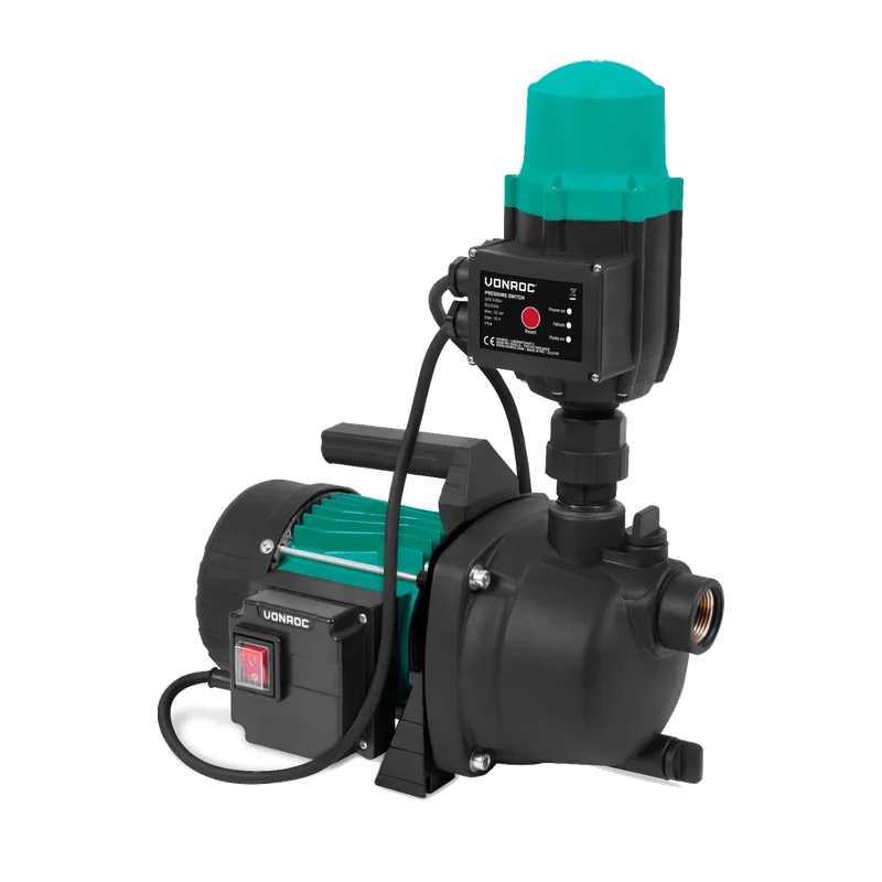 VONROC Hydrofoorpomp 800W – 3300 l/u met drukschakelaar